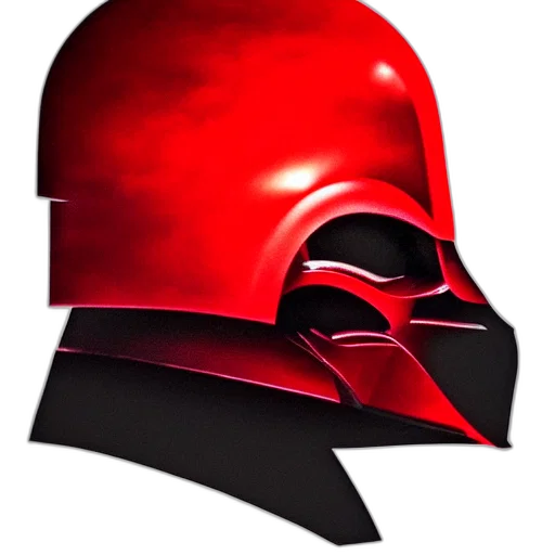 mask, hat, crown, weapon, 3d render, concept art, photorealistic, red transparent PNG cut-out