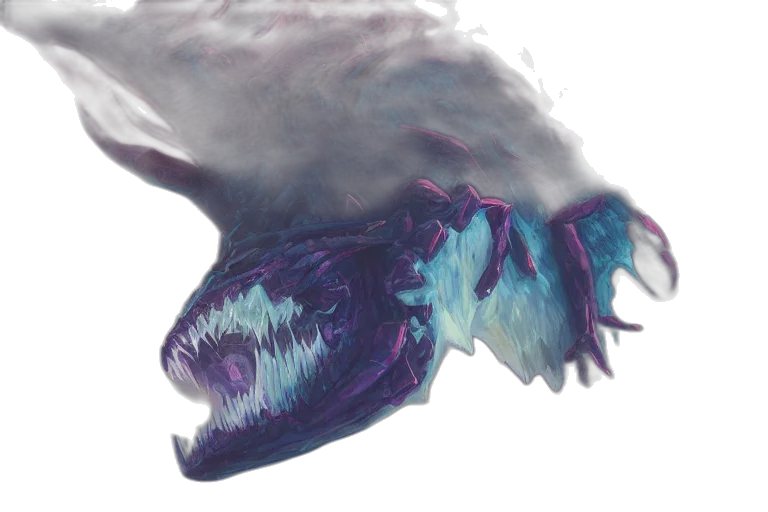 dragon, creature, mask, hair transparent PNG cut-out