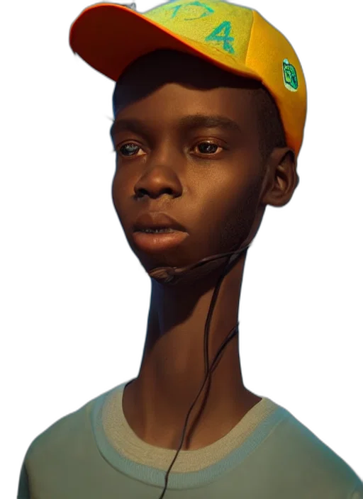face, hat, creature, staff, concept art, fantasy art, photorealistic, 3d render transparent PNG cut-out
