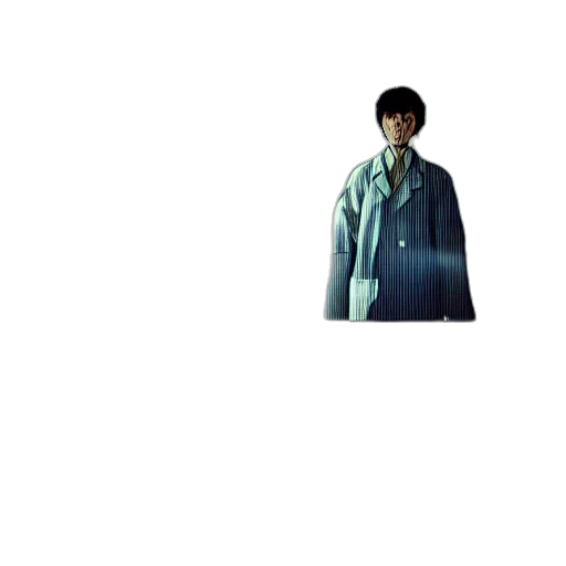jacket, umbrella, staff, robot transparent PNG cut-out