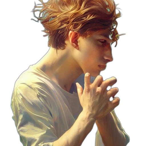 face, photorealistic, oil painting, concept art transparent PNG cut-out