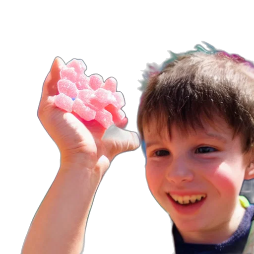 flower, creature, weapon, crown, 3d render, photorealistic, vaporwave, kid transparent PNG cut-out