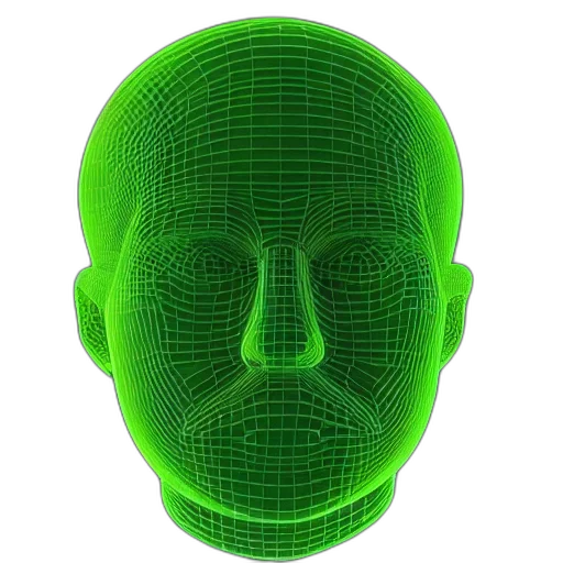 mask, face, robot, 3d render transparent PNG cut-out