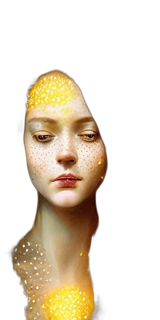 mask, face, crown, jewelry, photorealistic, 3d render, concept art, fantasy art transparent PNG cut-out