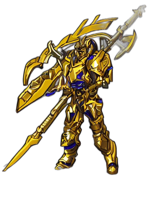 sword, weapon, robot, staff, concept art, pixel art, fantasy art, 3d render transparent PNG cut-out
