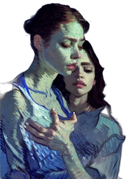 face, mask, dress, photorealistic transparent PNG cut-out