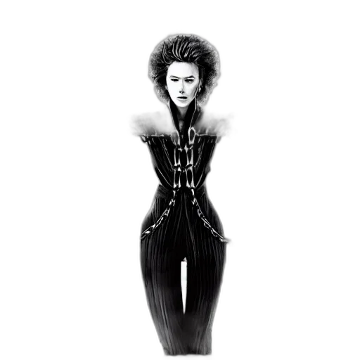 jacket, dress, hair, photorealistic, fully, frame, symmetrical, scarlett transparent PNG cut-out