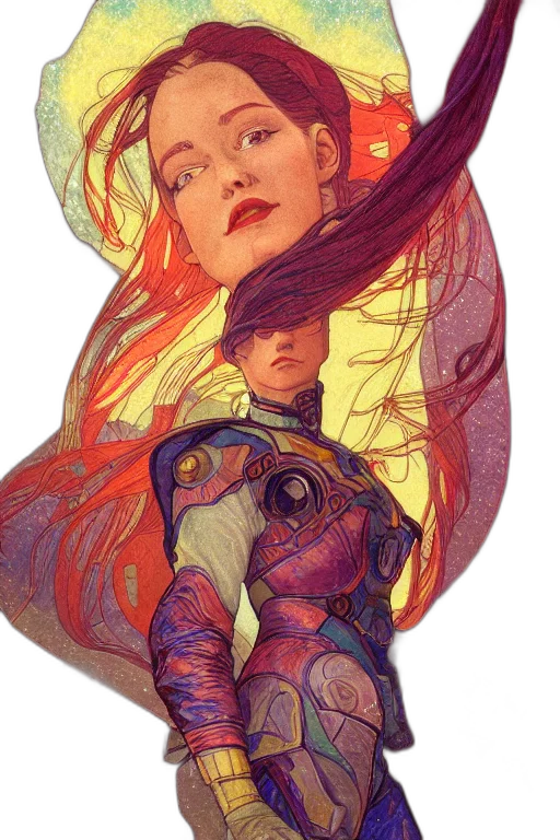 robot, face, dress, comic book art transparent PNG cut-out