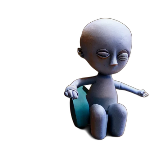 robot, staff, creature, 3d render transparent PNG cut-out