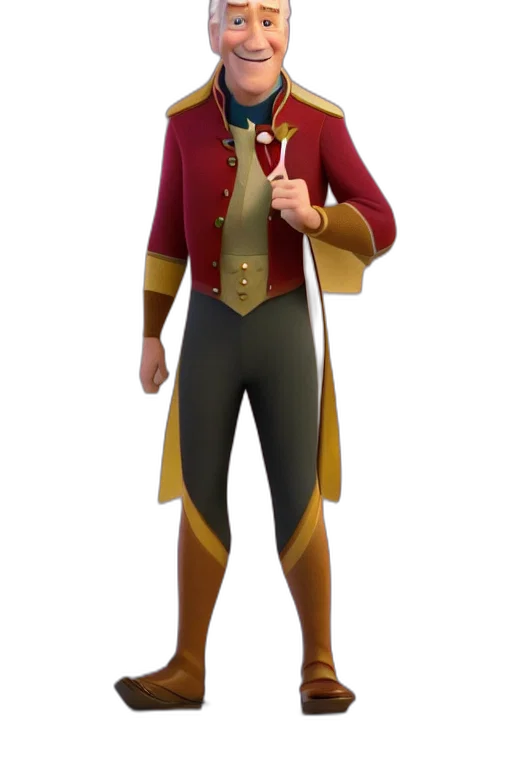 staff, jacket, jewelry, 3d render transparent PNG cut-out
