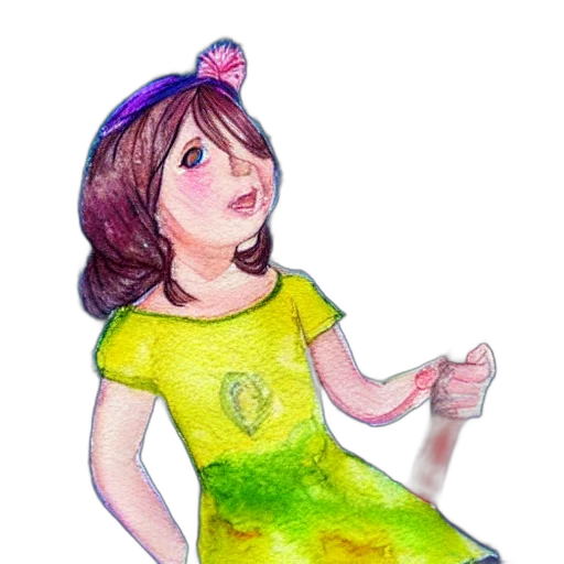 dress, hat, jewelry, staff transparent PNG cut-out