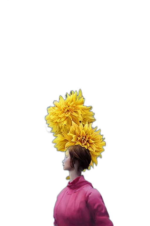 flower, crown, hat, staff, 3d render, photorealistic, oil painting, concept art transparent PNG cut-out