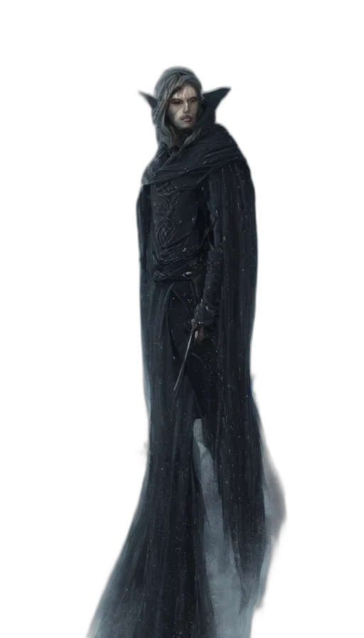 jacket, dress, staff, mask transparent PNG cut-out