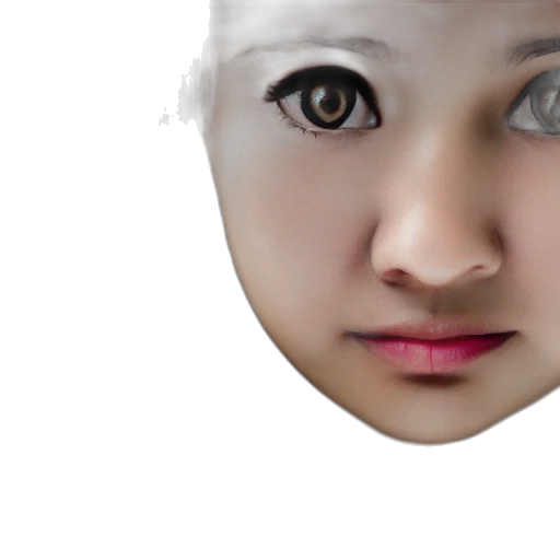 face, mask, robot, creature, photorealistic, 3d render, anime, concept art transparent PNG cut-out