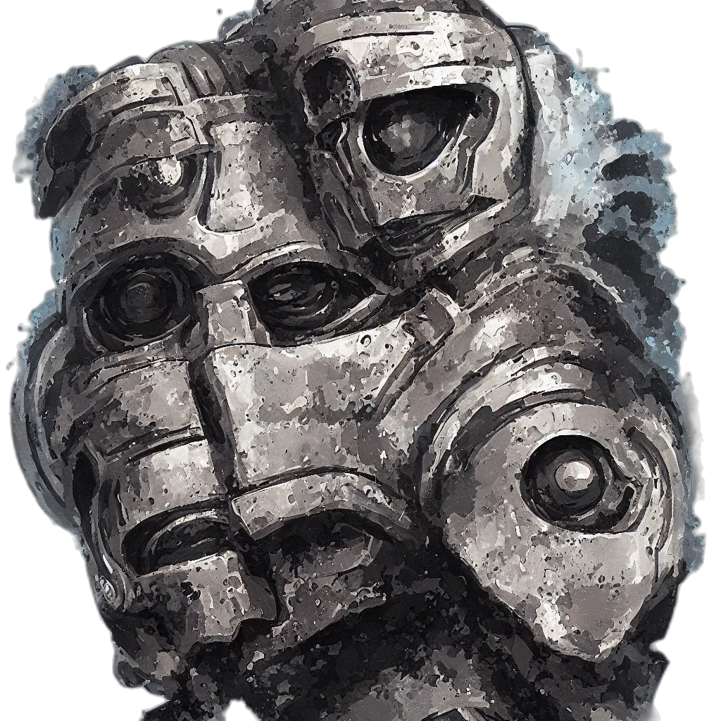 mask, robot, face, crown transparent PNG cut-out