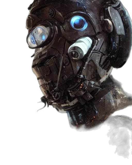 robot, mask, face, creature transparent PNG cut-out