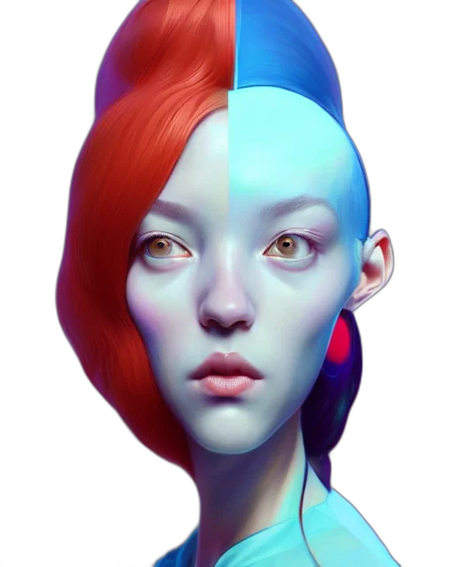 face, mask, robot, crown, concept art, 3d render, photorealistic, fantasy art transparent PNG cut-out