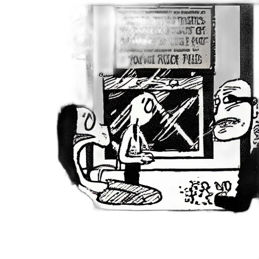 robot, food, staff, weapon, vaporwave, cartoon, comic book art, concept art transparent PNG cut-out