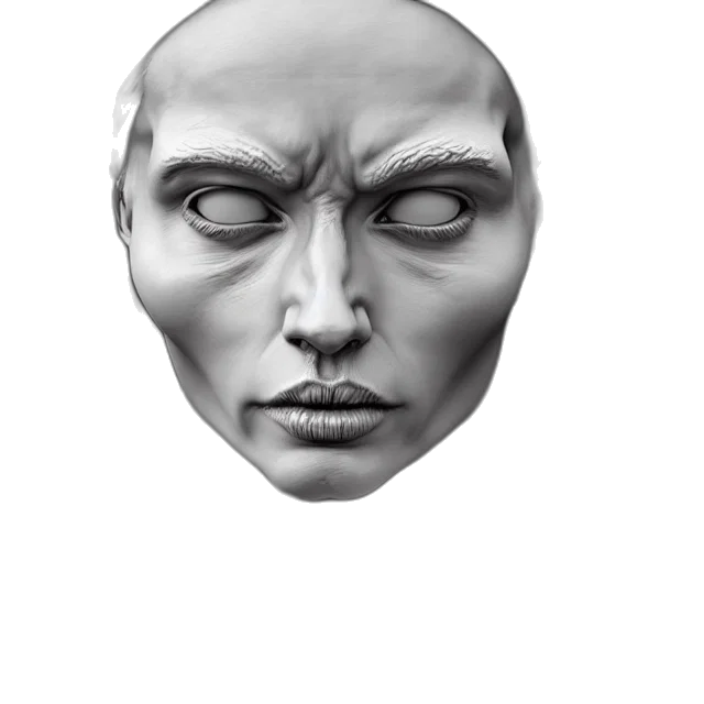 mask, face, crown, hat, photorealistic, pencil sketch, 3d render, concept art transparent PNG cut-out