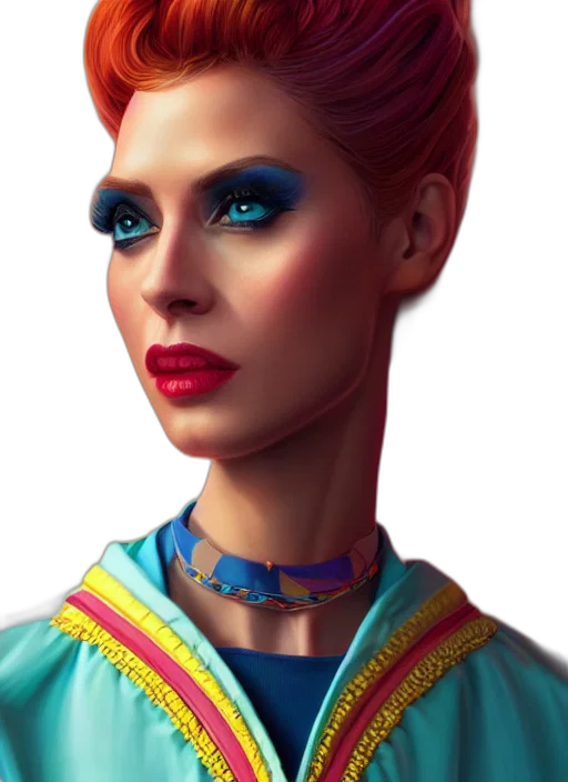 face, jewelry, staff, fantasy art transparent PNG cut-out