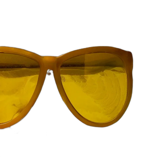 3d render, golden, lemon, wearing, sunglasses, relaxing, beach transparent PNG cut-out