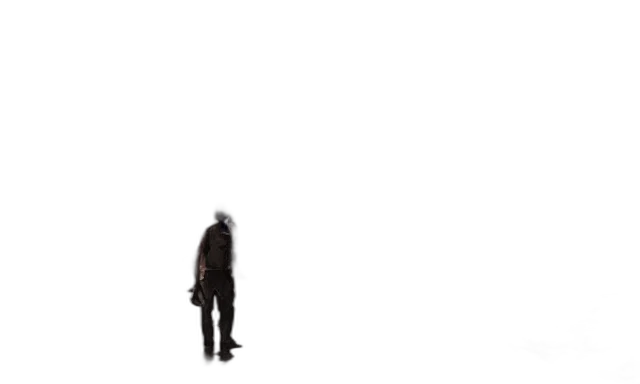 jacket, robot, creature, staff transparent PNG cut-out