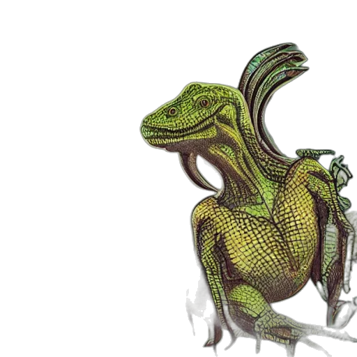 dragon, animal, creature, staff transparent PNG cut-out