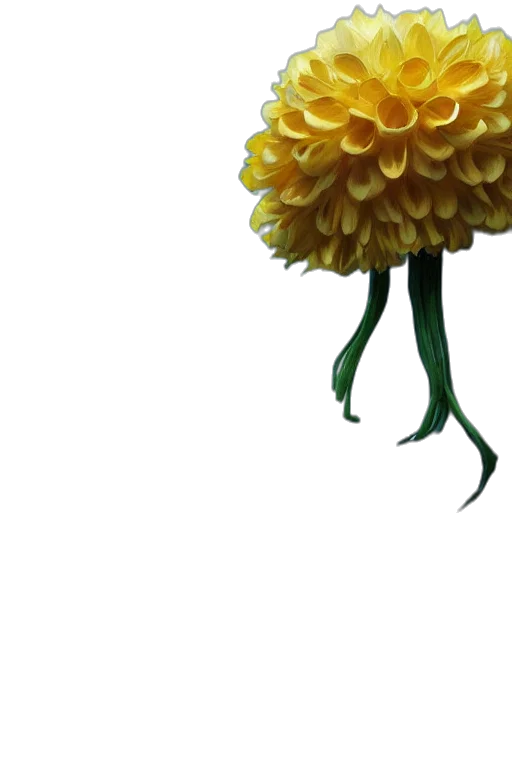flower, umbrella, creature, crown, 3d render, concept art, photorealistic, fantasy art transparent PNG cut-out