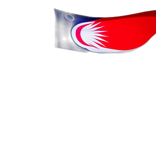 staff, mask, weapon, umbrella, 3d render, photo, malaysian, flag transparent PNG cut-out