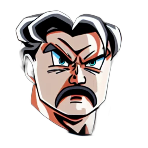 face, staff, comic book art, cartoon transparent PNG cut-out