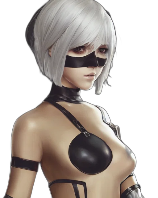 mask, robot, face, concept art, fantasy art, cyberpunk, 3d render, monochrome transparent PNG cut-out