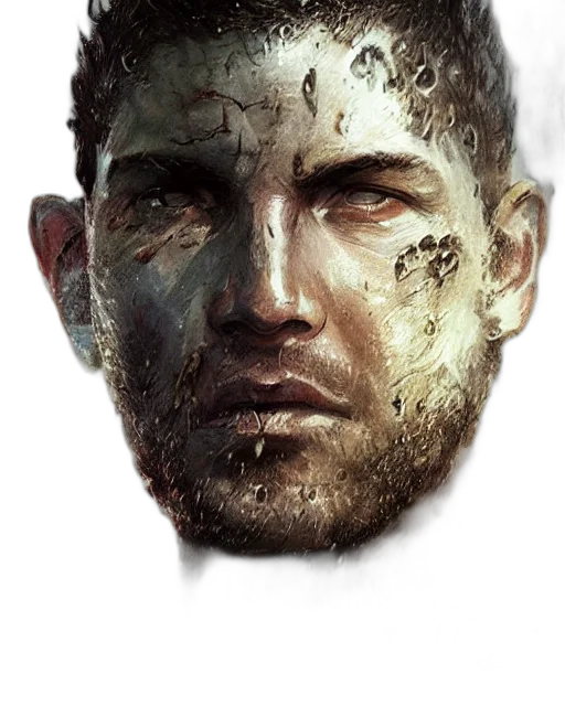 face, mask, weapon, creature, concept art, photorealistic, fantasy art, comic book art transparent PNG cut-out