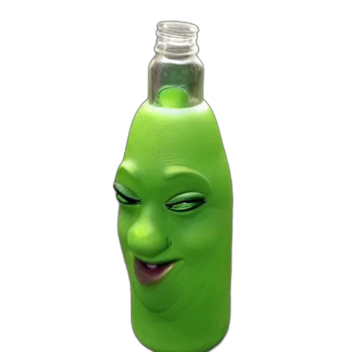 bottle, mask, face, creature transparent PNG cut-out