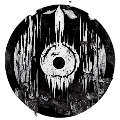black, metal, cover, art transparent PNG cut-out