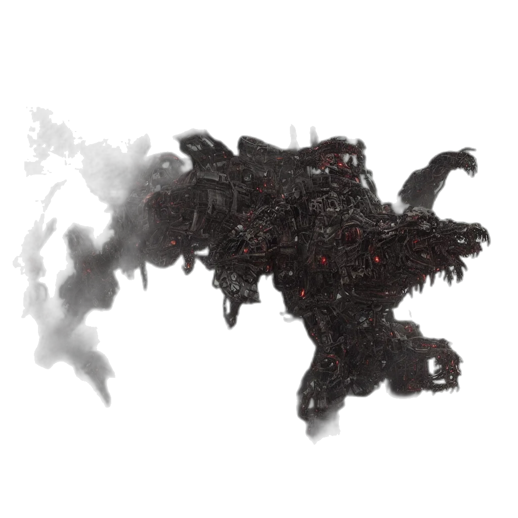 dragon, creature, hair, weapon transparent PNG cut-out