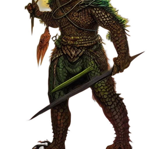 dragon, staff, sword, creature transparent PNG cut-out