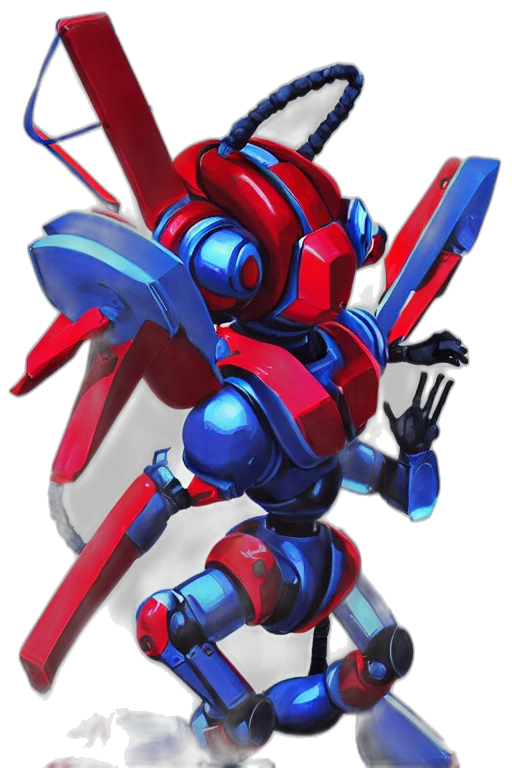 robot, weapon, staff, sword transparent PNG cut-out