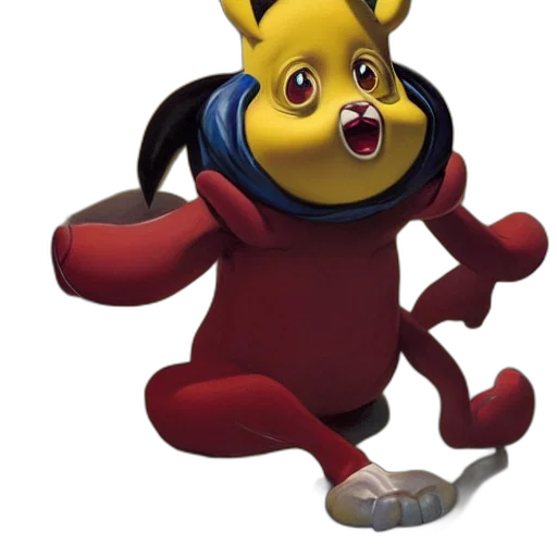 creature, animal, mask, face, 3d render, concept art, photorealistic, sonichu transparent PNG cut-out