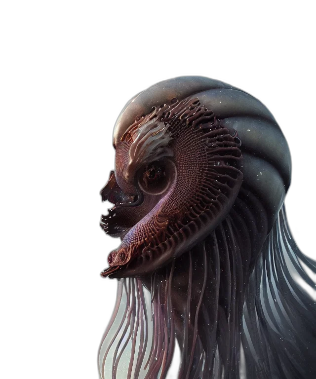 mask, creature, hair, face transparent PNG cut-out