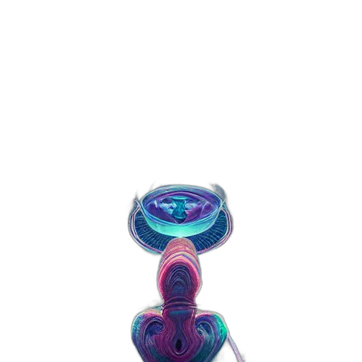 jewelry, staff, sword, weapon, vaporwave, 3d render, fantasy art, concept art transparent PNG cut-out