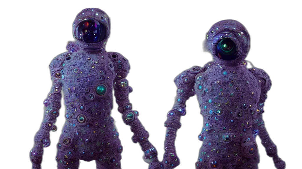 robot, concept art, 3d render, outer space transparent PNG cut-out