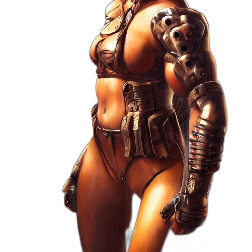 robot, weapon, concept art, cyberpunk transparent PNG cut-out
