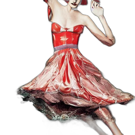 dress, photorealistic, concept art, cartoon transparent PNG cut-out