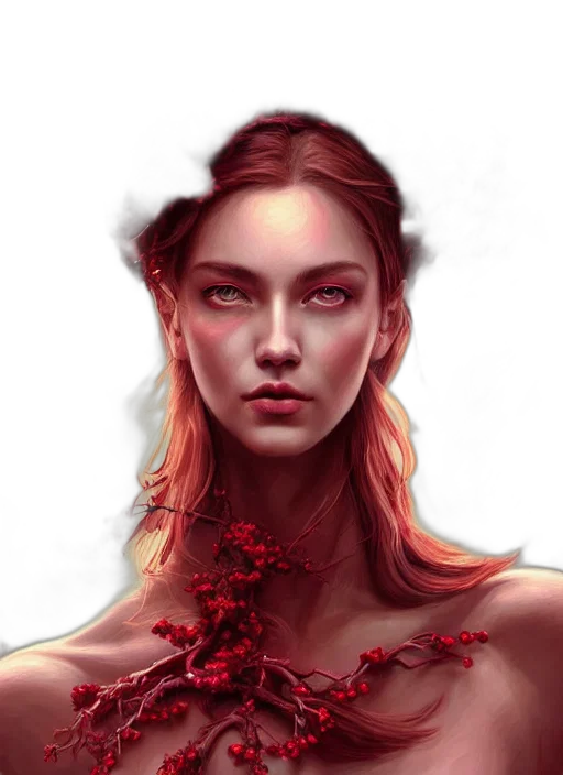 face, fantasy art, concept art, photorealistic transparent PNG cut-out