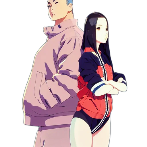 jacket, dress, anime, cyberpunk transparent PNG cut-out