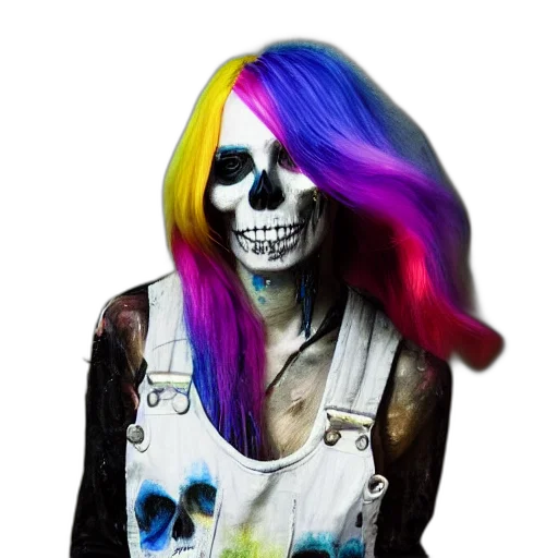 jacket, hair, mask, face, cyberpunk, photorealistic, watercolor, vaporwave transparent PNG cut-out
