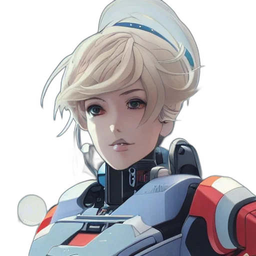robot, face, weapon, staff transparent PNG cut-out