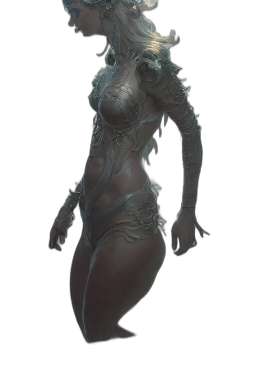 creature, dress, dragon, mask, concept art, fantasy art, comic book art, 3d render transparent PNG cut-out