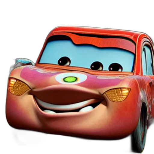 car, face, animal, 3d render, concept art, photorealistic, mater, cars transparent PNG cut-out