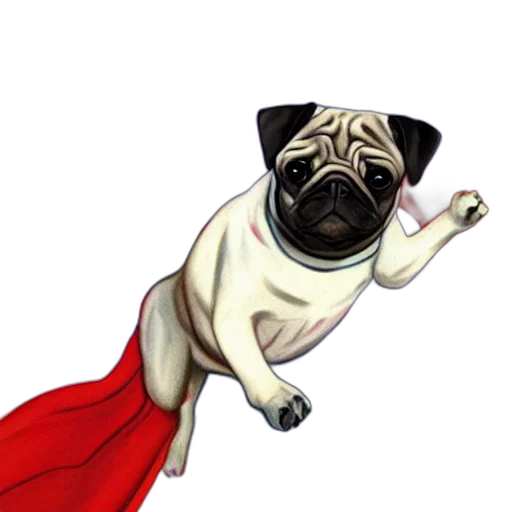 animal, staff, photorealistic, comic book art transparent PNG cut-out